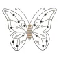Panel z Żelaza i Drewna BUTTERFLY 39,5 1,5 33,5 cm MIN 2